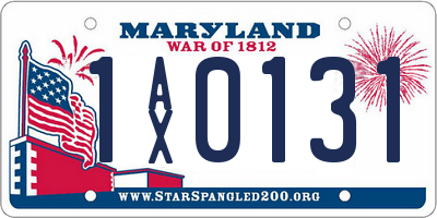 MD license plate 1AX0131