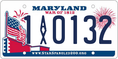 MD license plate 1AX0132