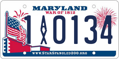 MD license plate 1AX0134