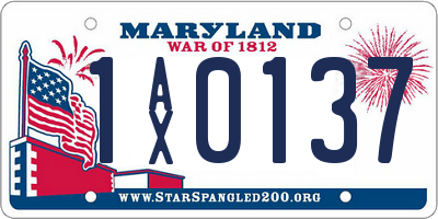 MD license plate 1AX0137