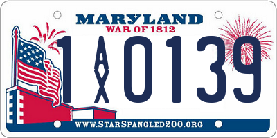 MD license plate 1AX0139