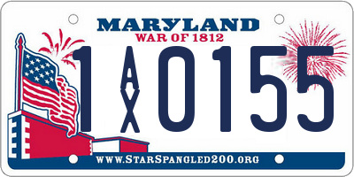 MD license plate 1AX0155