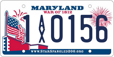MD license plate 1AX0156