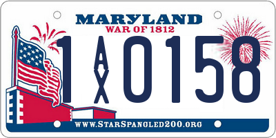 MD license plate 1AX0158