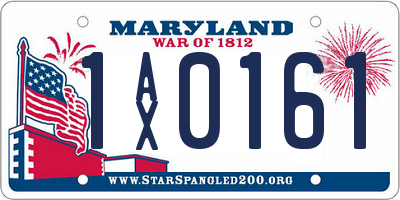 MD license plate 1AX0161