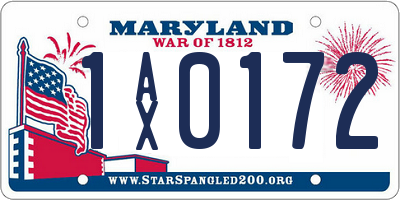 MD license plate 1AX0172