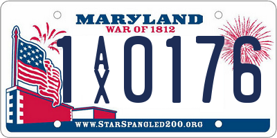 MD license plate 1AX0176