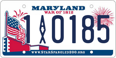 MD license plate 1AX0185