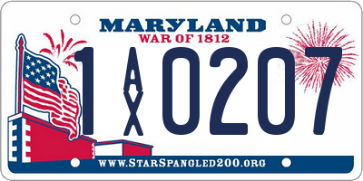 MD license plate 1AX0207