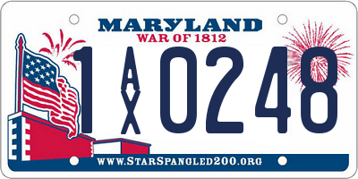 MD license plate 1AX0248