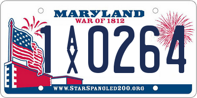 MD license plate 1AX0264
