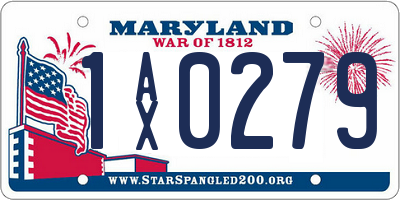 MD license plate 1AX0279