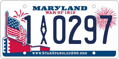 MD license plate 1AX0297