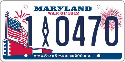 MD license plate 1AX0470
