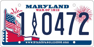 MD license plate 1AX0472