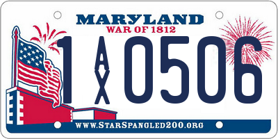 MD license plate 1AX0506