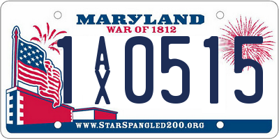 MD license plate 1AX0515