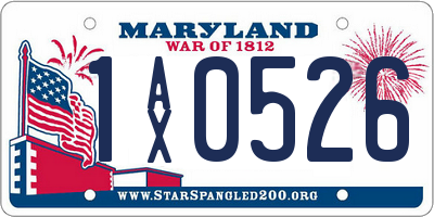 MD license plate 1AX0526