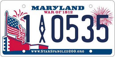 MD license plate 1AX0535