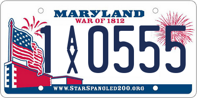 MD license plate 1AX0555