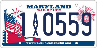 MD license plate 1AX0559