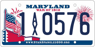 MD license plate 1AX0576