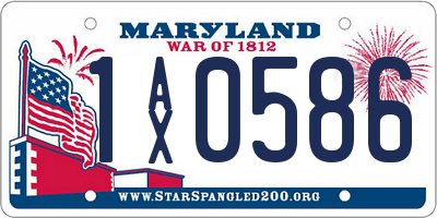 MD license plate 1AX0586