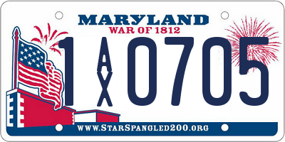 MD license plate 1AX0705