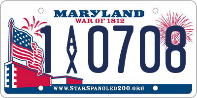 MD license plate 1AX0708