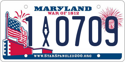 MD license plate 1AX0709