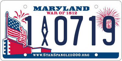 MD license plate 1AX0719