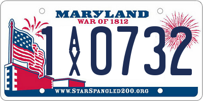 MD license plate 1AX0732
