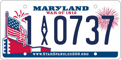 MD license plate 1AX0737