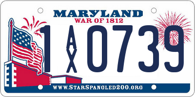 MD license plate 1AX0739