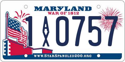 MD license plate 1AX0757