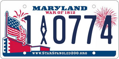 MD license plate 1AX0774