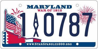 MD license plate 1AX0787