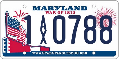 MD license plate 1AX0788
