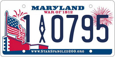 MD license plate 1AX0795