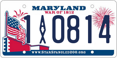 MD license plate 1AX0814