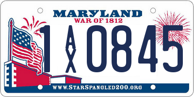 MD license plate 1AX0845