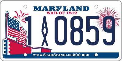 MD license plate 1AX0859