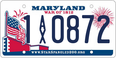 MD license plate 1AX0872