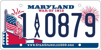MD license plate 1AX0879