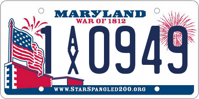 MD license plate 1AX0949
