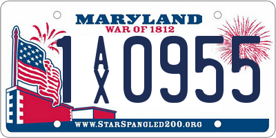 MD license plate 1AX0955