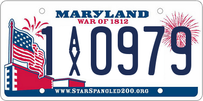 MD license plate 1AX0979