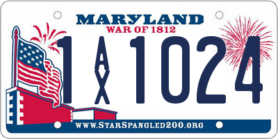 MD license plate 1AX1024