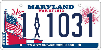 MD license plate 1AX1031