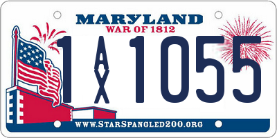 MD license plate 1AX1055